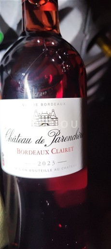 Bordeaux Bordeaux clairet Château Parenchère 2023