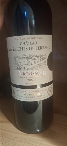 Bordeaux Fronsac Château Les Roches de Ferrand 2016