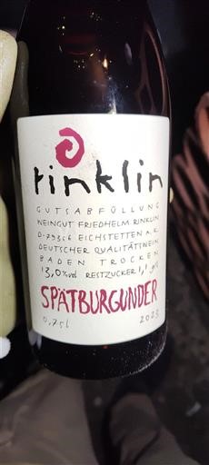 Baden Weingut Friedhelm Rinklin 2023