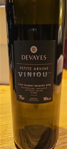 Wallis Nicht spezifiziert Devayes Petite Arvine Ohne Jahrgang