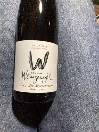 Alsacia Domaine Weinzaepfel Lieu-dit Mittelbourg 2022