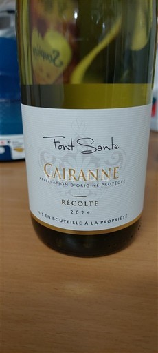 Rhônen laakso Cairanne Font Sante 2024