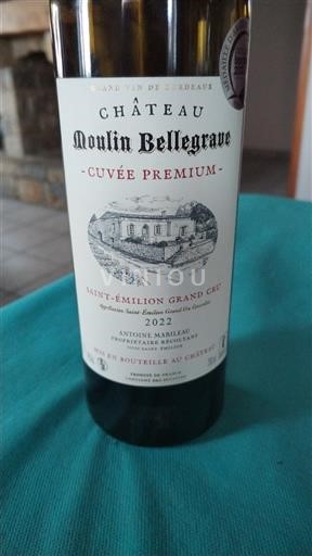 Bordeaux Saint-Émilion Grand Cru Grand Cru Château Moulin Bellegrave Premium 2022
