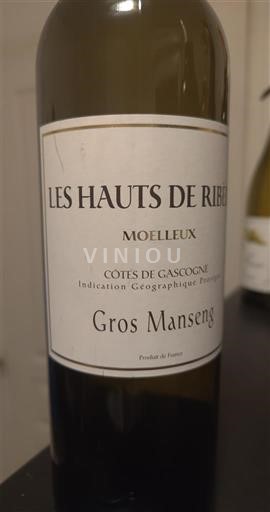 Zuidwest-Frankrijk Côtes de Gascogne Les Hauts de Ribes Gros Manseng Niet-geïntegreerd