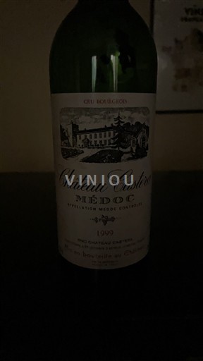 Bordéus Médoc Cru Bourgeois Château Castera 1999