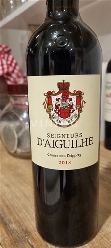 Bordeaux Castillon-côtes-de-bordeaux Seigneurs d'Aiguilhe 2018
