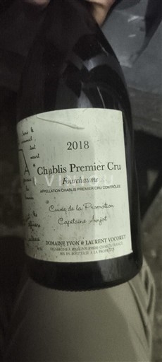 Bourgondië Chablis Premier Cru Domaine Yvon & Laurent Vocoret de la Promotion Capitaine Jonglot 2018