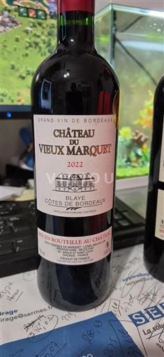 Burdeos Blaye-Côtes de Burdeos Château Vieux Marquet 2022