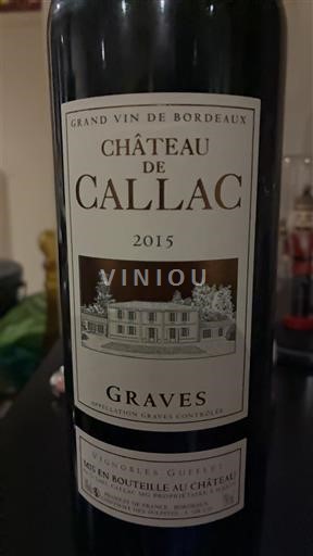 Bordeaux Graves Château Callac 2015