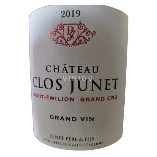 Bordeaux Saint-Émilion Clos Junet 2019