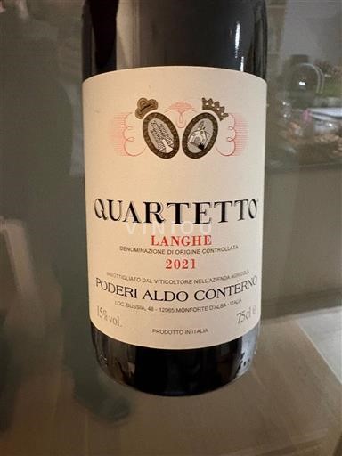 Piëmont Langhe Poderi Aldo Conterno Quartetto 2021