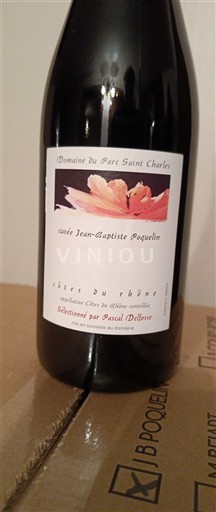 Rhône Valley Côtes du Rhône Domaine Parc Saint Charles Jean-Baptiste Poquelin Non-Vintage