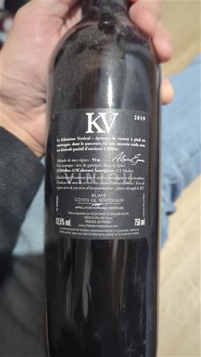 Burdeos Blaye-Côtes de Burdeos Les Milelli KV 2019