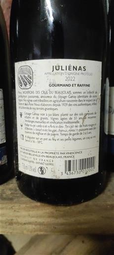 Beaujolais Juliénas Vinescence Gourmand et Raffiné 2022