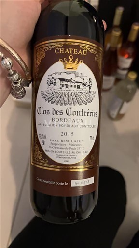 Bordéus Clos des Confréries 2015