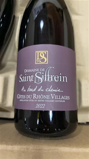 Viinit Rouge sec Au bord du chemin... Domaine Saint Siffrein 2022 Ranska Rhônen laakso Côtes-du-rhône-villages AOC
