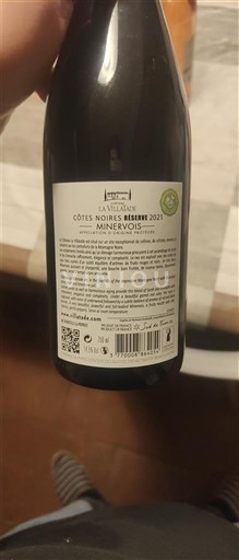 Languedoc Minervois La Villette Côtes Noires Réserve 2021