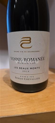 Bourgogne Vosne-romanée Premier Cru Domaine Benoit Chevallier Les Beaux Monts 2019