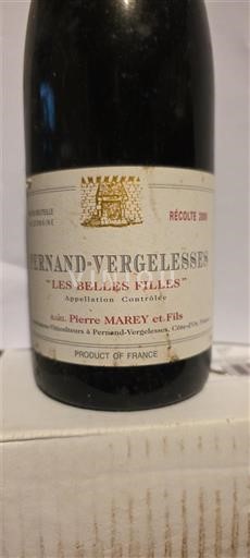 Burgundi Pernand-vergelesses Premier Cru Domaine Pierre Marey et Fils Les Belles Filles 2000