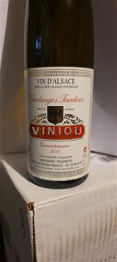 Alsace Gewurztraminer Vendanges Tardives Koehly 2018
