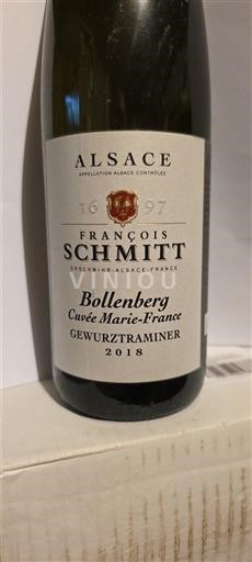 Alsace Gewurztraminer François Schmitt Bollenberg Marie-France 2018