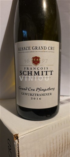 Alsace Gewurztraminer Grand Cru François Schmitt Pfingstberg 2016