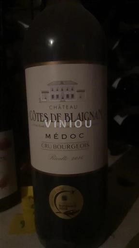 Bordeaux Médoc Cru Bourgeois Château Côtes de Blaignan 2016