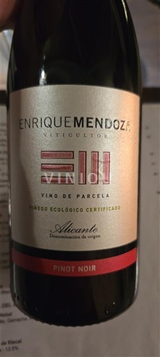 Murcia Alicante Enrique Mendoza Vino de Parcela Pinot Noir 2024
