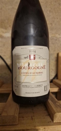 Burgundy Burgundy Côtes d'Auxerre Domaine Verret 2004
