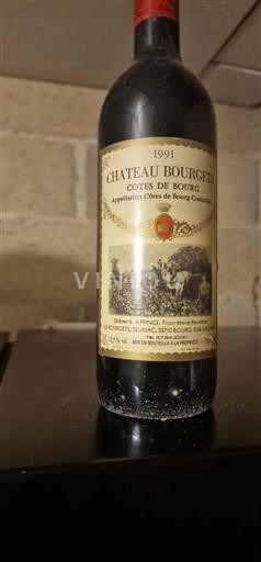 Burdeos Côtes-de-bourg Château Bourgeney 1991