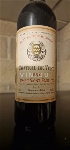Bordeaux Lussac-saint-émilion Château Vert 1995