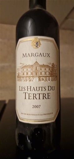 Bordeaux Margaux Château Tertre Les Hauts du Tertre 2007