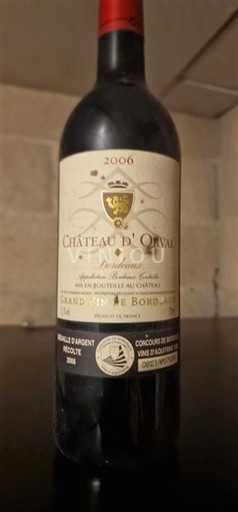 Bordeaux Château Orval 2006