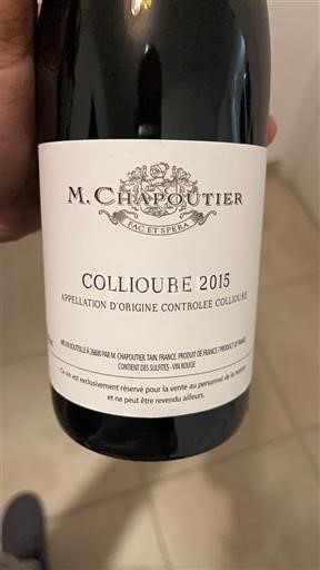 Roussillon Collioure M. Chapoutier 2015