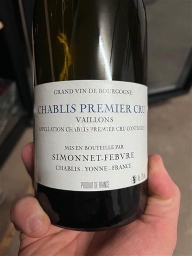 Burgundsko Chablis Premier Cru Simonnet-Febvre Vaillons 2022