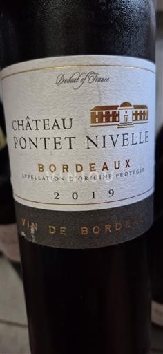 Bordeaux Château Pontet Nivelle 2019