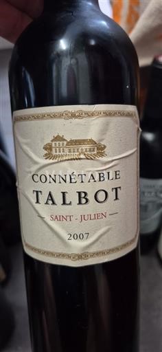 Bordeaux Saint-Julien Château Talbot Connétable Talbot 2007