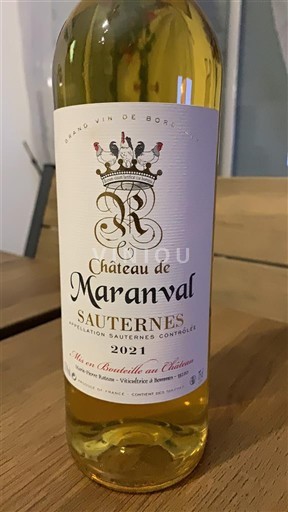 Bordéus Sauternes Château Maranval 2021