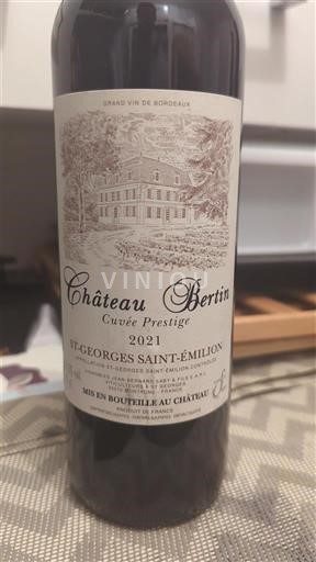Bordeaux Saint-Georges-Saint-Émilion Château Bertin Prestige 2021