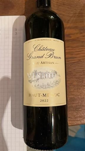 Bordeaux Haut-Médoc Château Grand Brun Cru Artisan 2022