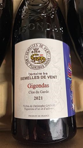 Rhônen laakso Gigondas Domaine Les Semelles de Vent Clos du Garde 2021