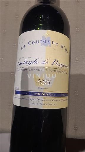 Bordeaux Lalande-de-Pomerol La Couronne d'Or 1995