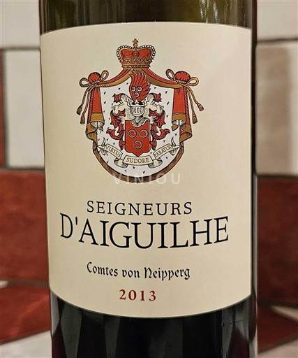 Bordeaux Castillon-côtes-de-bordeaux Seigneurs d'Aiguilhe 2013