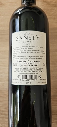 Bordeaux Graves Château Aney 2013