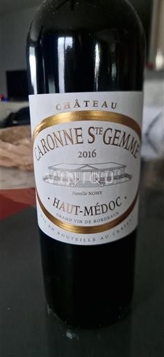 Bordeaux Haut-Médoc Château Caronne Sainte Gemme 2016