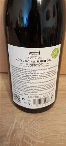 Languedoc Minervois La Villade Côtes Noires Réserve 2021