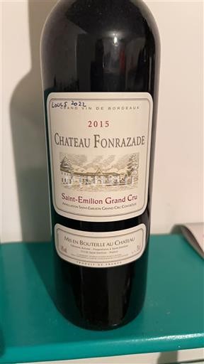 Bordeaux Saint-Émilion Grand Cru Grand Cru Château Fonrazade 2015