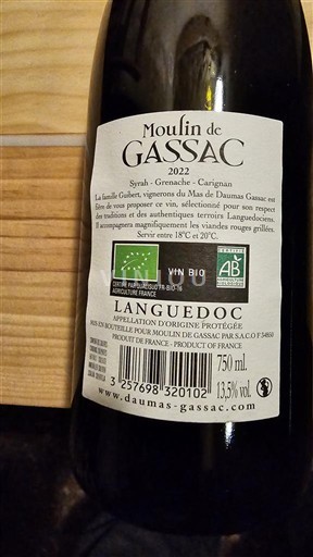 Languedoc Moulin de Gassac 2022