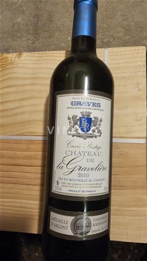 Bordeaux Graves Château La Gravelière Prestige 2010