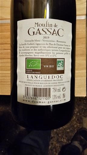 Languedoc Moulin de Gassac 2019